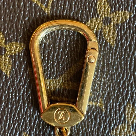 Louis Vuitton LV Legende Key Chain Bag Purse Charm Translucent Pink & Brass